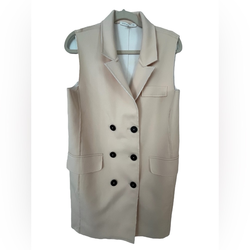 Endless Rose Blush Double Breasted Button Mini Vest Dress Size Small